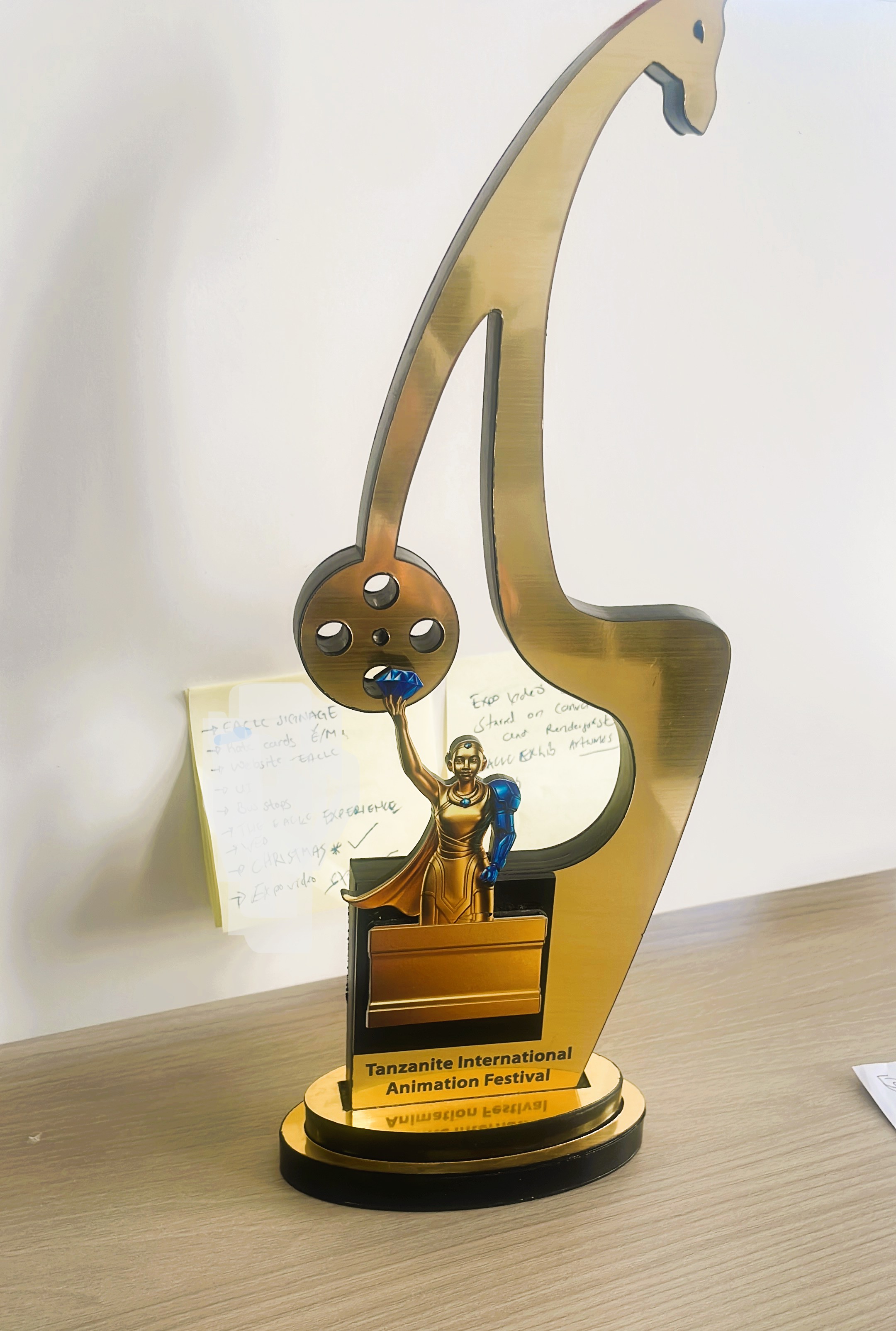 Best Commercial trophy from the 2025 Tanzanite International Animation Festival